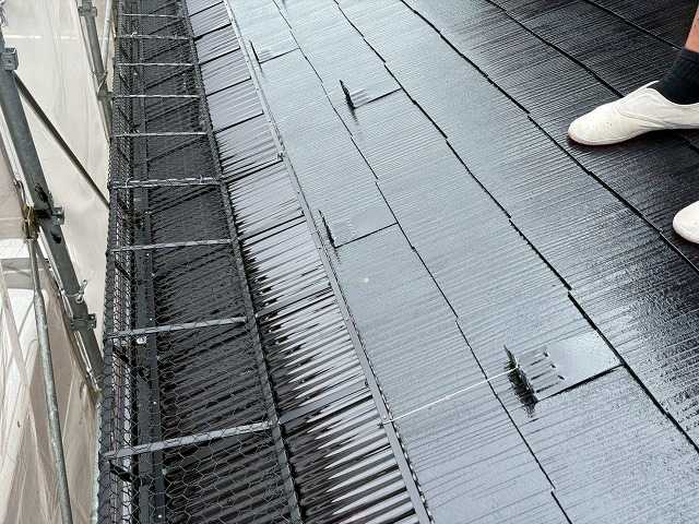 完成した雪止めネット
